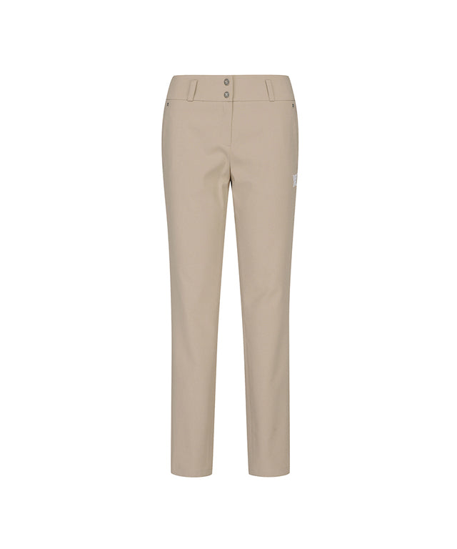 ANEW Golf Women Logo Band Point Long Pants featuring a straight fit and jacquard points, designed for comfort and style.